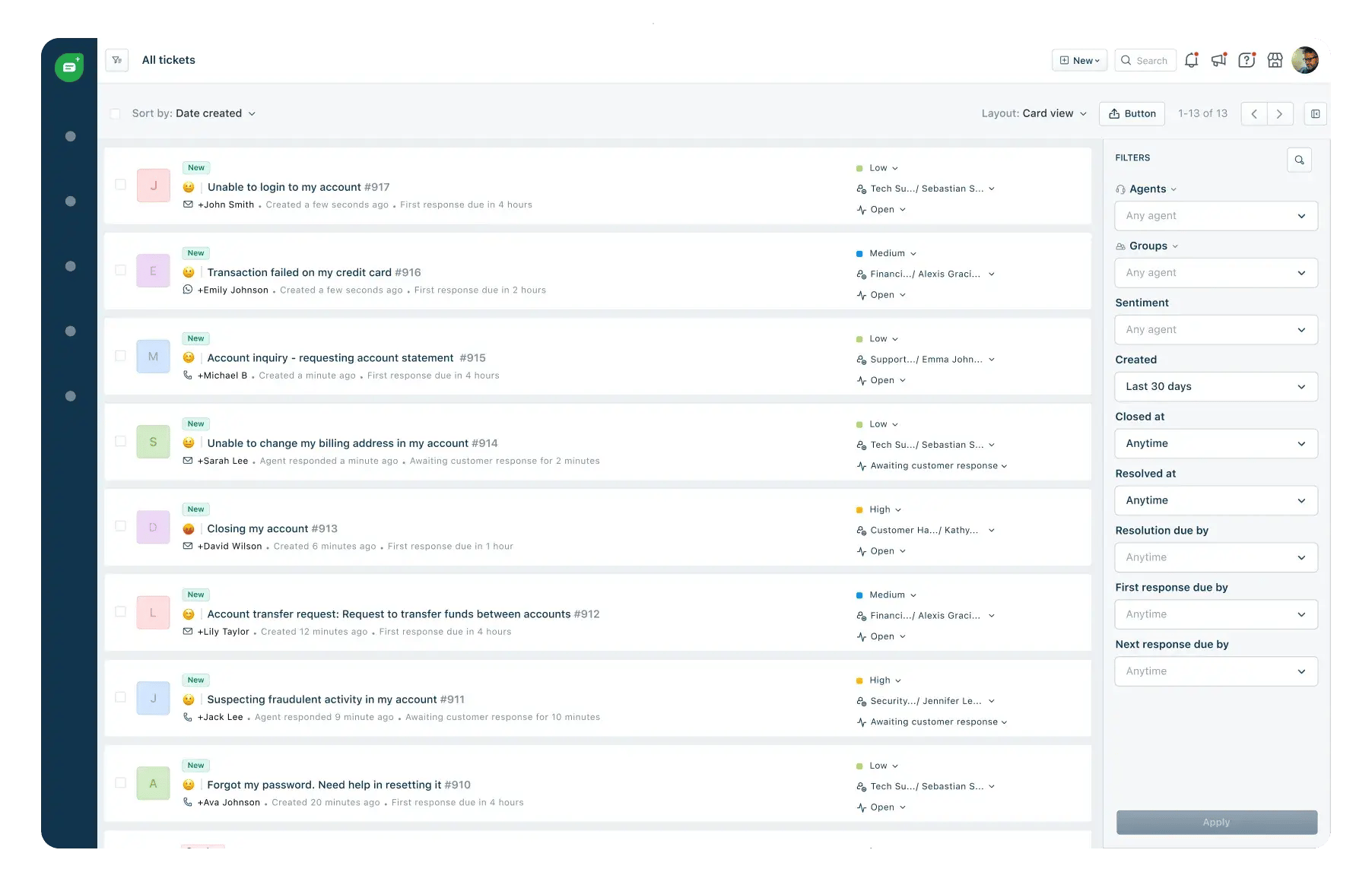 Freshdesk Omni: Organización y seguimiento de solicitudes en la bandeja.